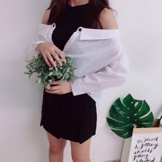 เสื้อทรงเชิ้ตปาดไหล่