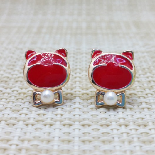 Nicha ต่างหูแมวแดง