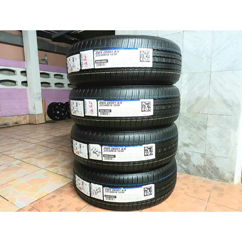 ยางใหม่ 235/60R18 Falken ZE001 ผลิตปลายปี 2021 พร้อมจุ๊บลมแปซิฟิก 4 ตัว จัดส่งฟรีมีเก็บปลายทาง