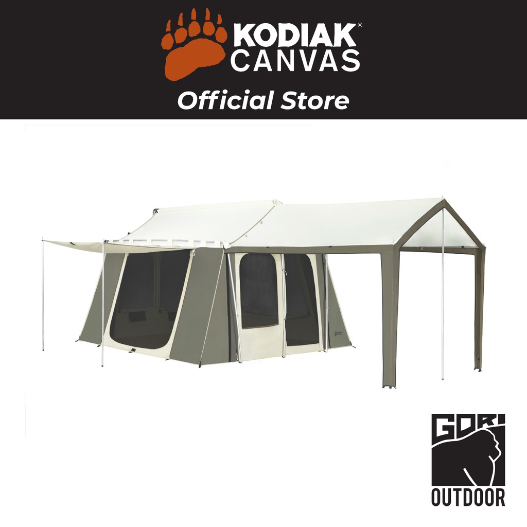 Kodiak Canvas 12x9 ft. Cabin Tent with Deluxe Awning เต็นท์ผ้าแคนวาส