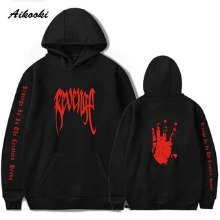 เสื้อกันหนาวเคาน์ตี้ rapper xxtentacion เสื้อกันหนาวสําหรับผู้ชายแขนยาวมีฮู้ดสไตล์ฮาราจุกุ