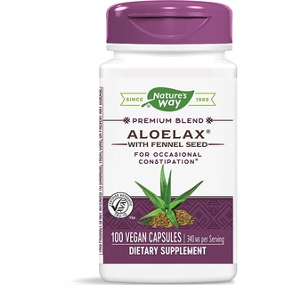 natures way Aloelax with Fennel Seed  340 mg. 100 Vegan Capsules