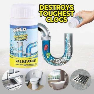 Wild Tornado Sink &amp; Drain Cleaner ผงละลายคราบไขมัน เส้นผม น้ำมันสบู่