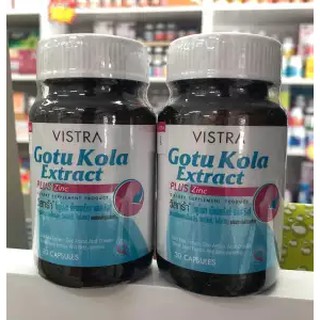 VISTRA Gotu Kola Extract plus Zinc 30เม็ด Pack 2ขวด