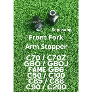 บูชยางที่พักแขนตะเกียบหน้า สําหรับ Honda C70 C70z GBO GBOJ Fame C50 C100 C65 C86 C90 C200 2 ชิ้น