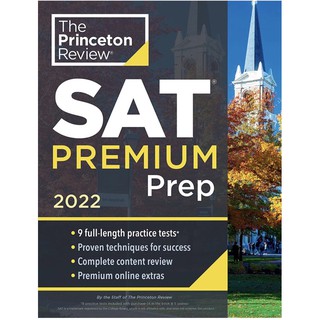 หนังสือภาษาอังกฤษ  Princeton Review SAT Premium Prep, 2022: 9 Practice Tests + Review &amp; Techniques + Online Tools (2021)