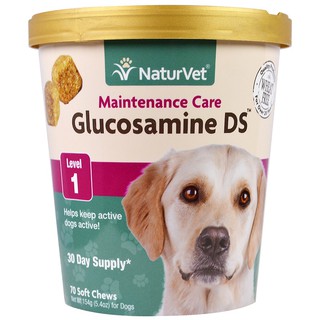 พร้อมส่ง กลูโคซามีน บำรุงข้อต่อ สะโพกสุนัขแมว Glucosamine DS Maintenance Care Level 1 NaturVet petnc