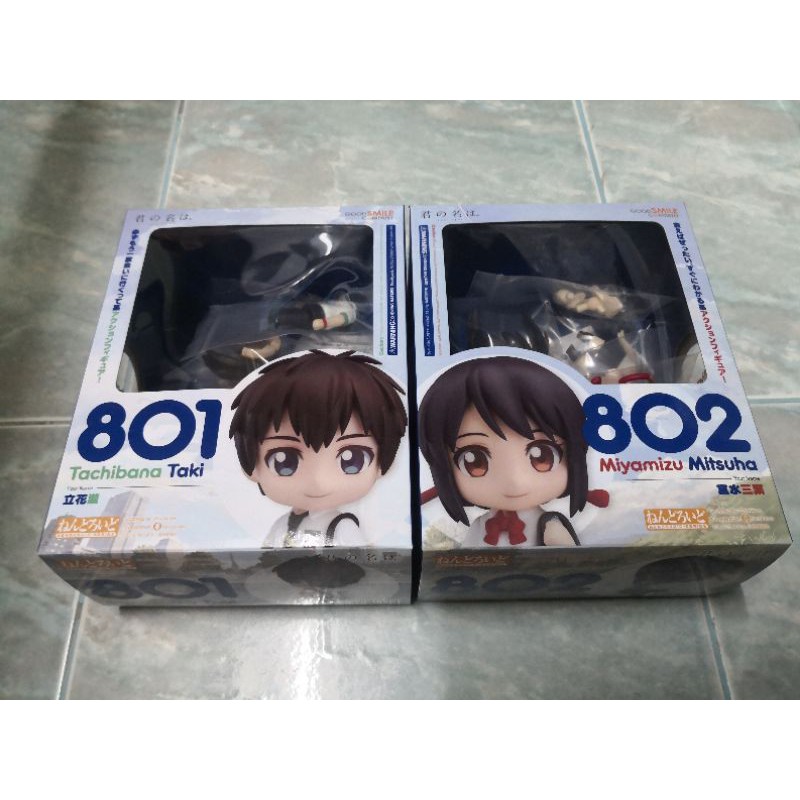 [มือ2 ขาดถาดพลาสติก]​ Nendoroid​ 801 Taki Tachibana + 802 Mitsuha Miyamizu