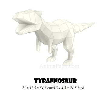 Papercraft 3D โมเดลกระดาษ​ 3D โมเดลทีเร็กซ์ ไดโนเสาร์
