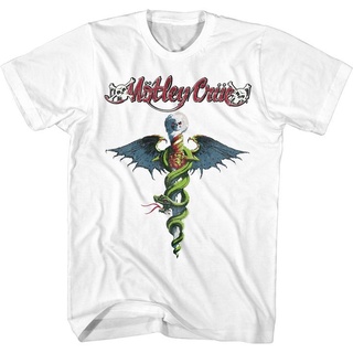 T-shirt  Motley Crue ดร. เสื้อยืด สีขาว สําหรับผู้ใหญ่S-5XL