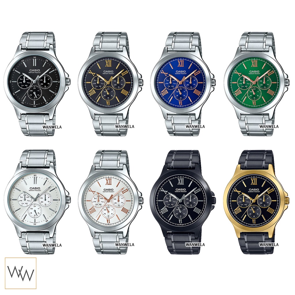 ของแท้ นาฬิกาข้อมือ Casio ผู้ชาย รุ่น MTP-V300 สายสแตนเลส