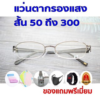 ซื้อ1แถม5 รับประกัน1ปี แว่นกันแสงสีฟ้า เลนส์เปลี่ยนสี ค่าสายตาสั้น 50ถึง300