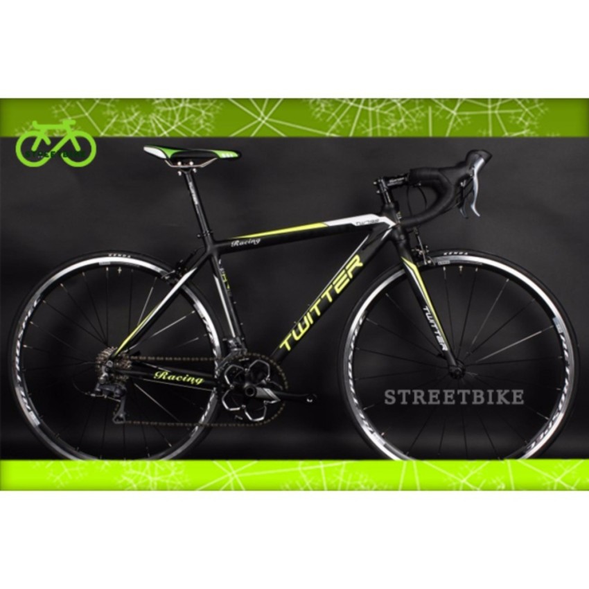 จักรยานเสือหมอบ 48 Twitter TW732 black green