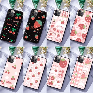 Oppo A71 A73 2020 A75 A77 A83 A1 A1K เคสโทรศัพท์ซิลิโคน แบบนิ่ม ลายสตรอเบอร์รี่