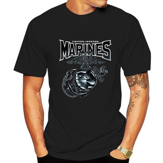 [COD]เสื้อยืดลําลอง แขนสั้น พิมพ์ลาย Marines Corps First to Fight สีดํา สําหรับผู้ชาย (MT804)S-5XL