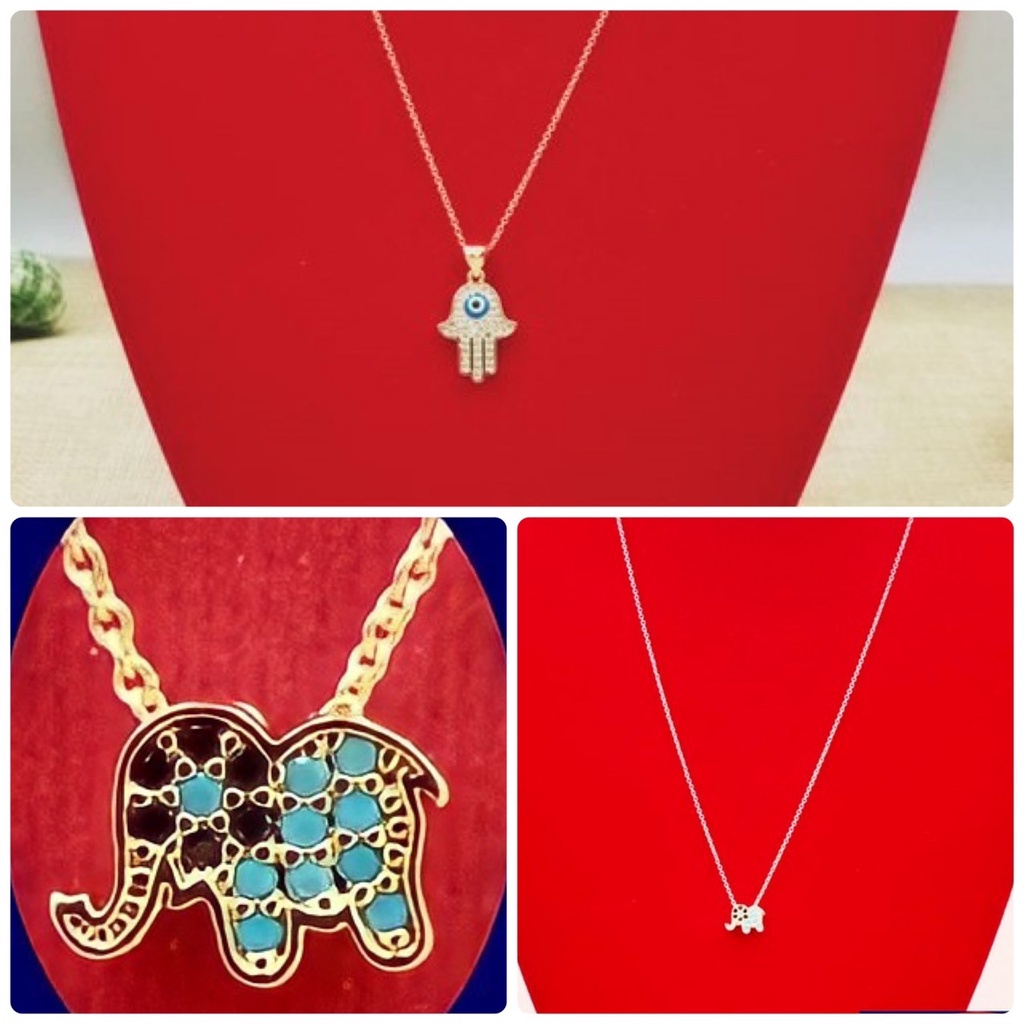 Brassking : NLF 10019 / NLF 10006 สร้อยคอพร้อมจี้รูปสัตว์แต่งสี งานเกาหลี 💕