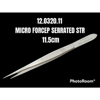 12.0320.11 MICRO FORCEP SERRATED STR 11.5cm