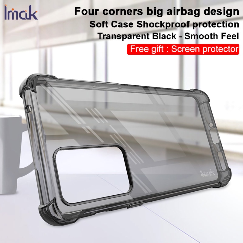 Imak สําหรับ OnePlus 9RT 5G กันกระแทก Clear 1+ 9rt 5G Soft TPU กรณีซิลิโคนใสปกหลังฟิล์มหน้าจอ