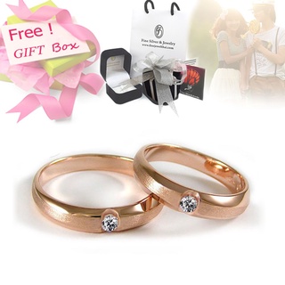 Finejewelthai-แหวนเพชรแท้-แหวนเงินแท้-แหวนคู่-แหวนหมั้น-แหวนแต่งงาน-Couple-Diamond-Silver-Ring-Diamond_Gift_set57