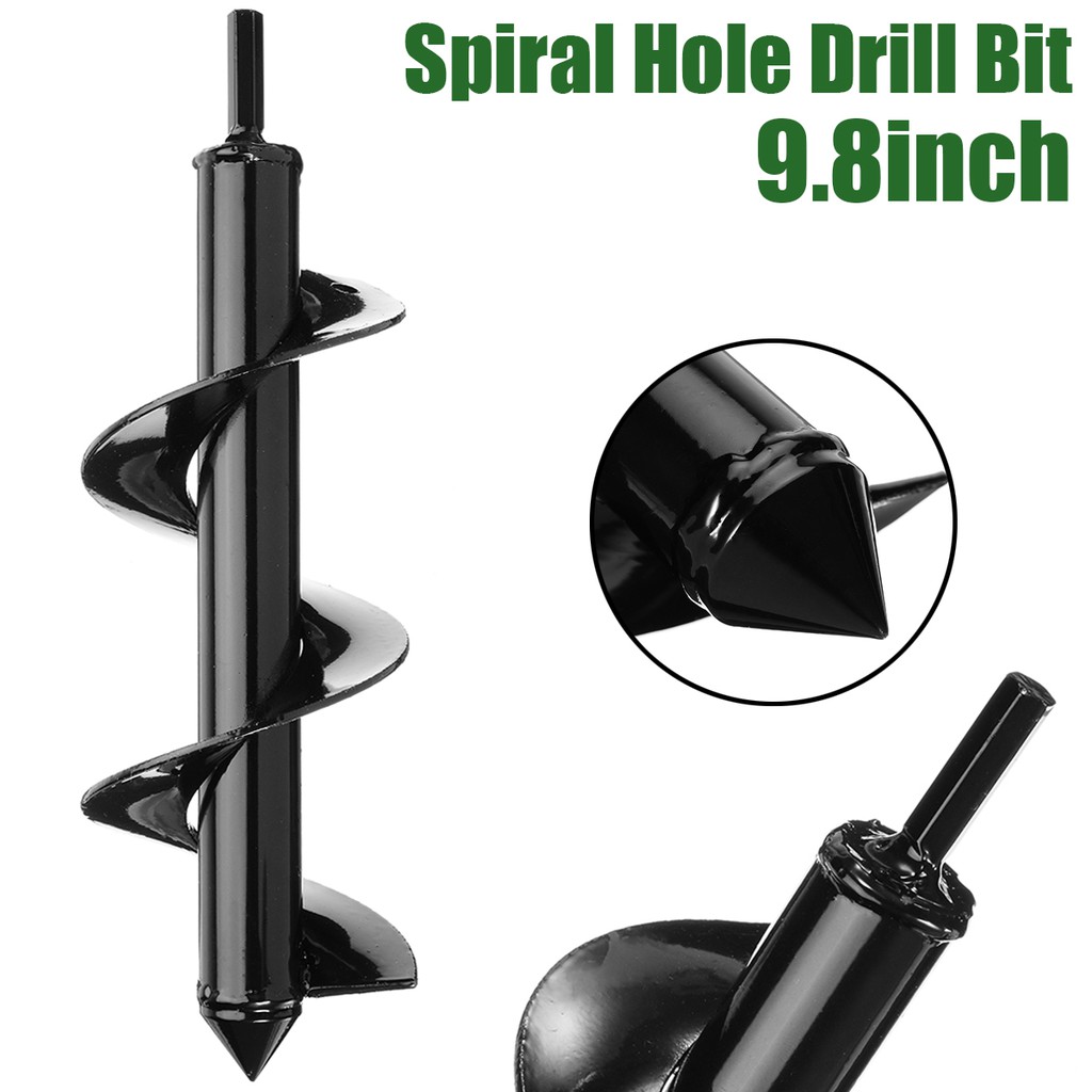 4 Size Planter Garden Auger Spiral Hole Digger Drill Bit Attachment Yard Butler