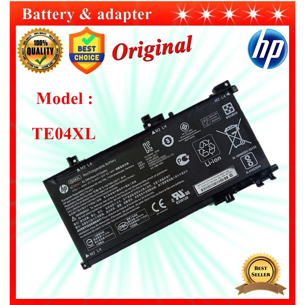 ฺBattery Notebook  HP ของแท้  HP TE03XL  TE04XL HP  Pavilion 15  OMEN 15-BC015TX 15-AX000  Original