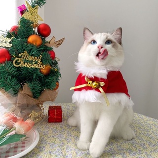 เสื้อคลุมน้องหมา น้องแมว jingle bell มีกระดิ่งตรงกลาง สวมใส่ง่าย