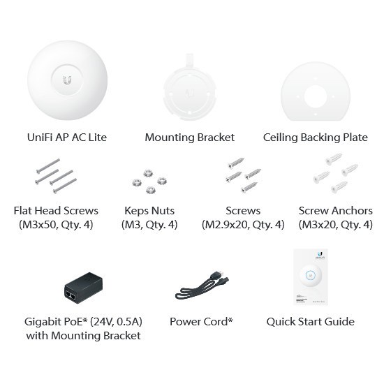 ❐☢UBNT UAP-AC-Lite Ubiquiti Unifi AP AC Lite