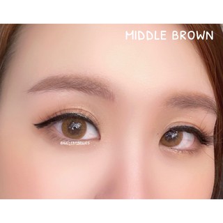 🔥 คอนแทคเลนส์✨ขนาดมินิ ✨Brown ✨Middle (sweetyplus)