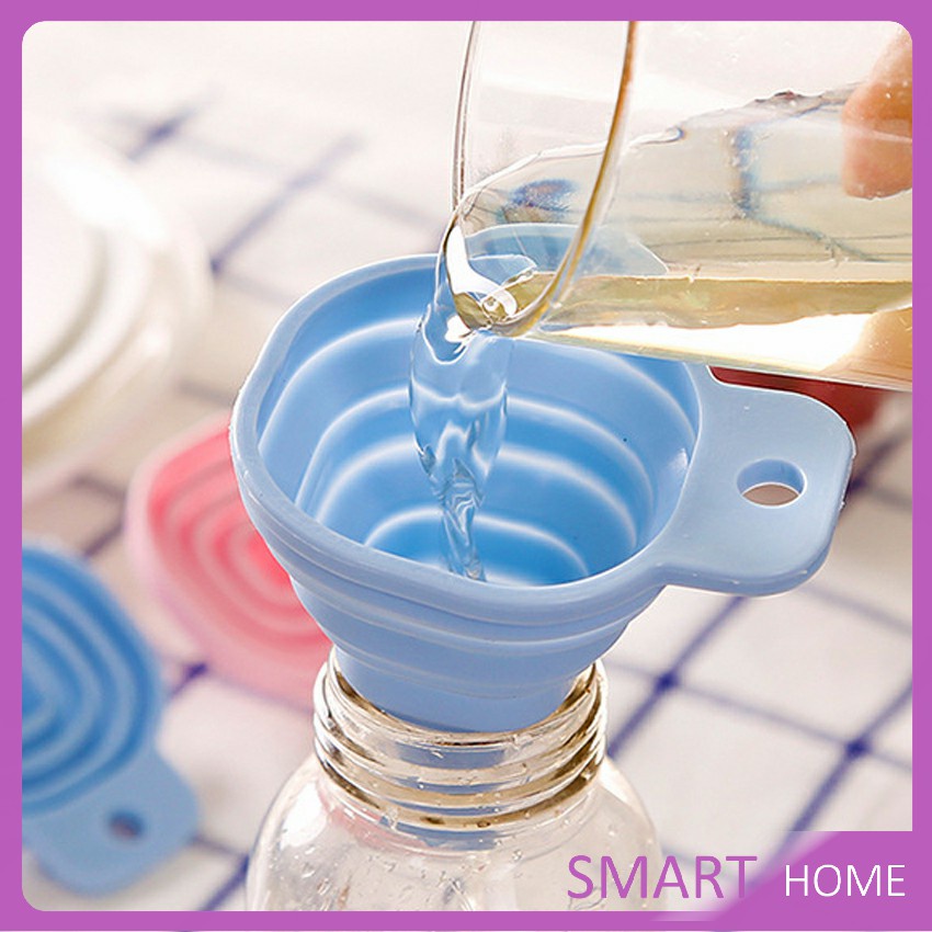 กรวยซิลิโคน พกพาสะดวก พับเก็บประหยัดพื้นที่ Silicone funnel