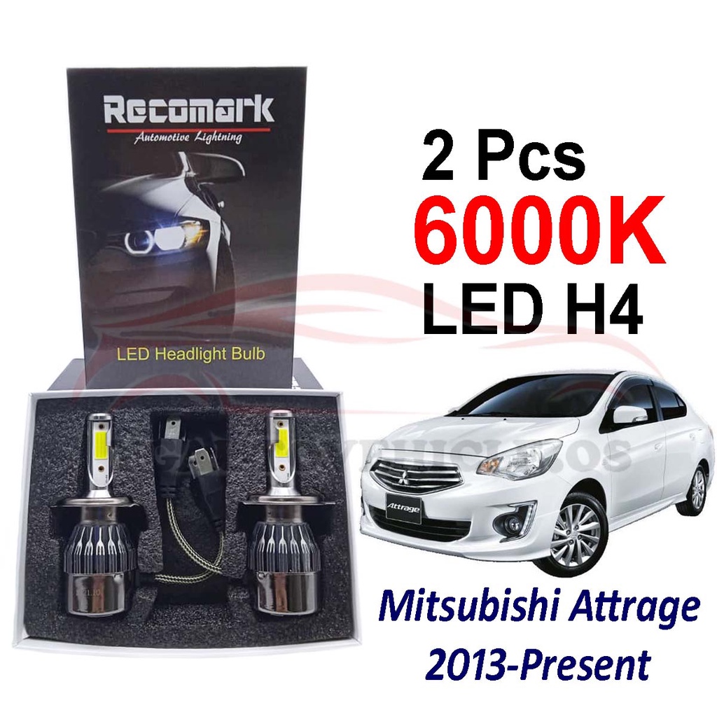 Mitsubishi Attrage หลอดไฟหน้ารถยนต์ LED H4 4300K 6000K ygautovehicle.os Recomark 2 ชิ้น
