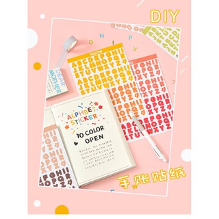 สติกเกอร์ตกแต่ง สติกเกอร์ตัวหนังสือ สติกเกอร์ตัวเลข สติ๊กเกอร์ DIY Alphabet Sticker