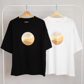 เสื้อยืดคอกลมเสื้อยืดโอเวอร์ไซส์ GURETO : SunsetS-3XL