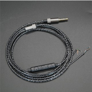 DIY Three buttons earphone repair cable upgrade audio wire 3.5mm plug