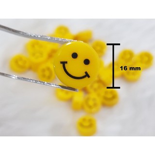 (4-6ชิ้น/แพค) พร้อมส่ง ลูกปัดหน้ายิ้ม smiley beads 10 mm 16 mm