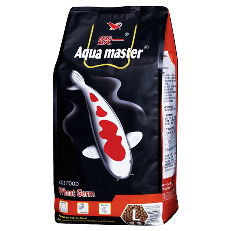 AQUA MASTER WHEAT GERM อาหารปลาคาร์ฟ สูตร ธัญพืช ย่อยง่าย ปรับผิวขาว เสริมภูมิคุ้มกัน อาหารเม็ดชนิดลอยน้ำ ขนาด 5KG.