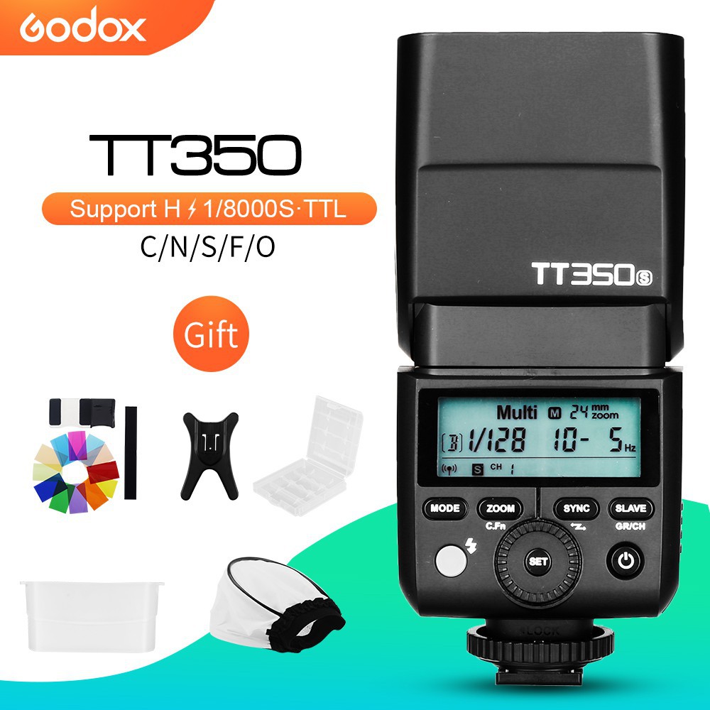 Godox TT350C TT350N TT350S TT350F TT350O TT350P 2.4G HSS TTL Wireless Mini Speedlite Camera Flash