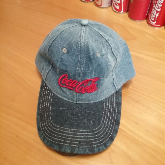หมวกยีนส์ โค้ก วินเทจ ปัก Coca Cola สีแดง
