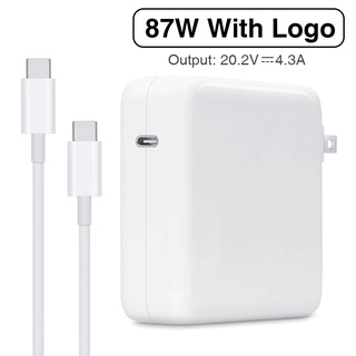 ที่ชาร์จ87W USB C Power Adapter for Mc Book Pro/Air come with USB 2M C to C Charge Cable US PLUG