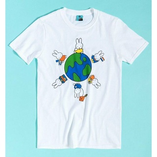 tshirtเสื้อยืดคอกลมฤดูร้อนเสื้อยืด พิมพ์ลาย Miffy World Designer เลือกลายได้ Sto4XL