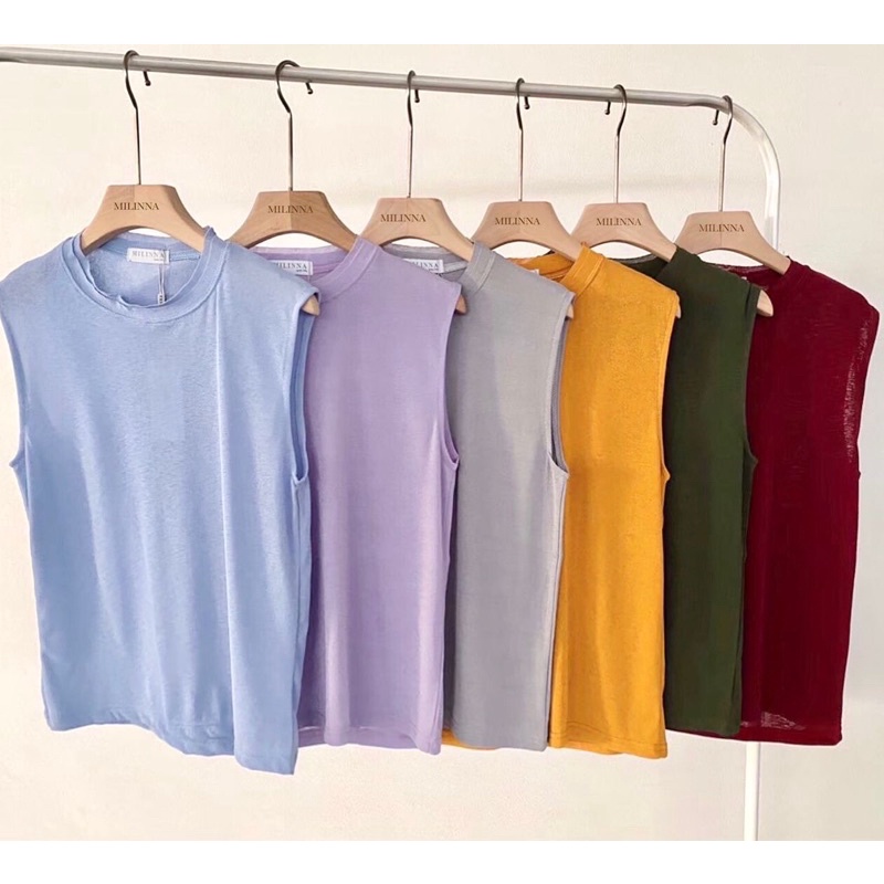 คอกลมแขนกุด ผ้าซีทรูใส่สบายไม่ต้องรีด เสื้อผ้าแฟชั่นผู้หญิง ราคา ถูกที่สุด ดีลบีเคเค แกลเลอรีภาพที่ 6