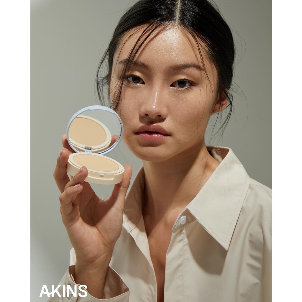 AKINS VEGAN SUNSCREEN POWDER IN COMPACT SPF50 PA++++ แป้งกันแดด แบบกันน้ำ และแบบไม่กันน้ำ - รูปที่ 3