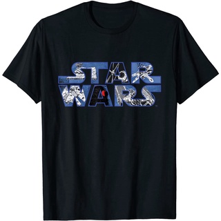 ย้อนยุคเสื้อยืด พิมพ์ลายโลโก้ Star Wars Millennium Falcon and Death Star สําหรับผู้ใหญ่S-5XL