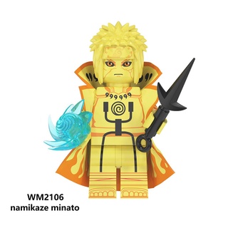 Namikaze Minato ฟิกเกอร์การ์ตูนญี่ปุ่น นารูโตะ สีเหลือง แฟลช บล็อกตัวต่อ ของเล่น ของขวัญสําหรับเด็ก