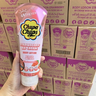 1แถม1 ของแท้/พร้อมส่ง Chupa Chups Strawberry Cream Body Lotion BB Pink โลชั่นบำรุงผิวกาย มีกันแดด