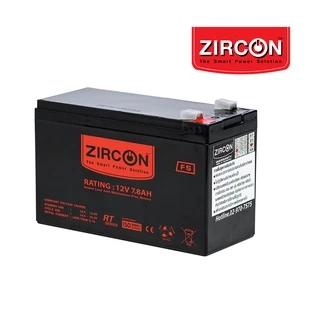 ZIRCON แบตเตอรี่12V7.8Ah มือหนึ่ง100% ใช้กับ UPS,ไฟฉุกเฉิน,แบตเตอรี่แห้ง ปิดผนึก ไม่ต้องเติมน้ำกลั่น
