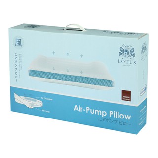 หมอนสุขภาพ LOTUS AIR PUMP HEALTHY PILLOW LOTUS FIBER IN FILL AIR PUMP 65X41CM WHITE