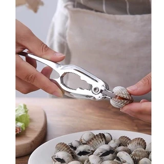 ส่งทุกวัน จ-ส 😊ที่แกะหอย และ แกะปู หนีบก้ามปู ของใช้ห้องครัว วัสดุสแตนเลส Stainless steel scallop 211148 olbighome