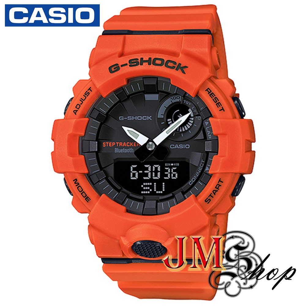 CASIO G-Shock นาฬิกาข้อมือผู้ชาย สายเรซิน รุ่น GBA-800-4ADR สีส้ม