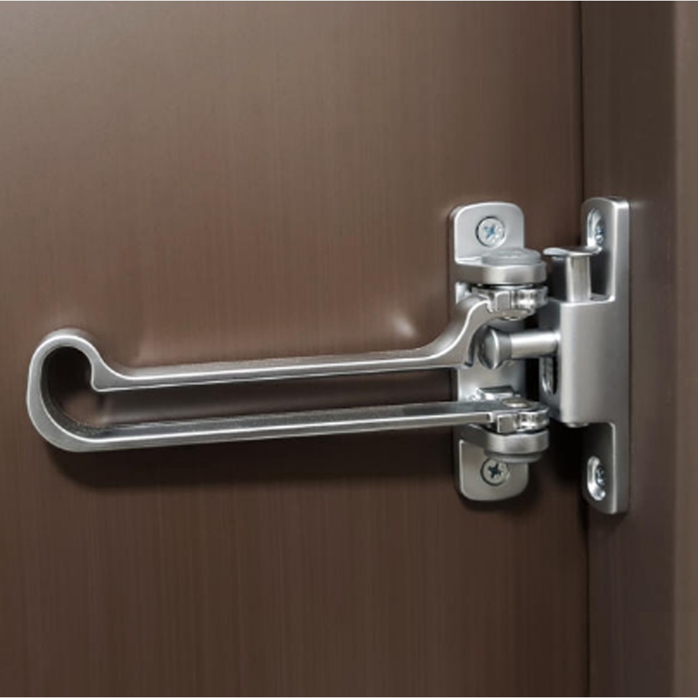 Door Guard Lock Security Swing Bar Latch Chain Yale Heavy Duty Home Strong Steel