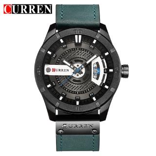 Watches CURREN Hot Fashion Sports Wristwatch Casual Waterproof Quartz Mens Watch Leather Strap Display Date Male Clock